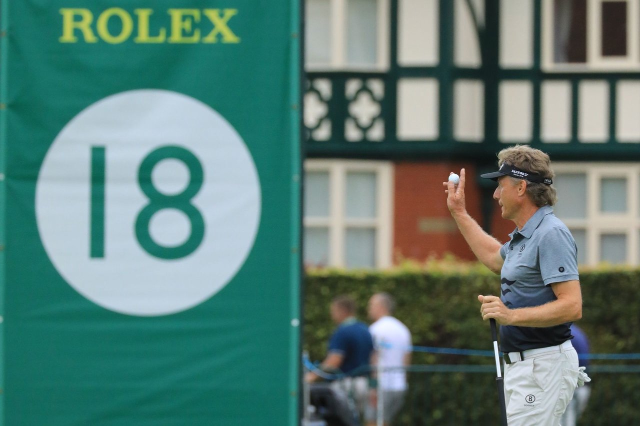 Bernhard Langer überzeugt am Finaltag und gewinnt damit die Senior Open Championship. (Foto: Getty) Bernhard Langer überzeugt am Finaltag und gewinnt damit die Senior Open Championship. (Foto: Getty)