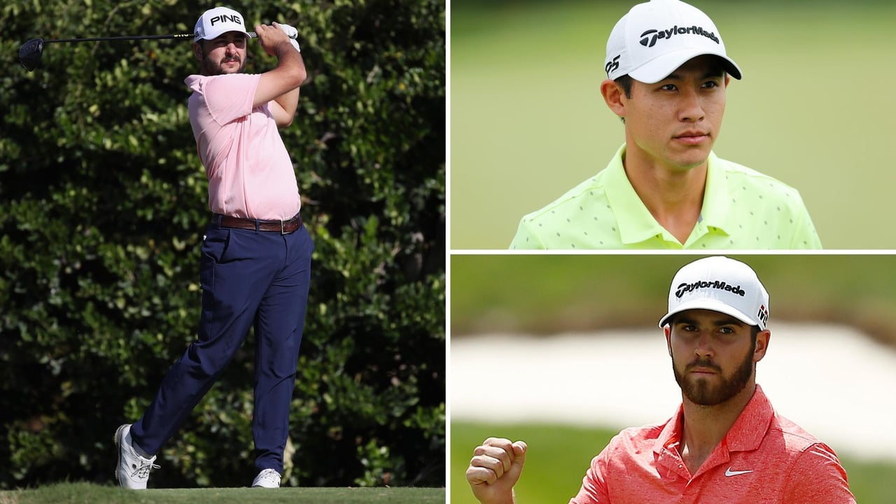 Stephan Jäger (links) spielt solide während Collin Morikawa (oben) und Matthew Wolff (unten) Chancen auf ihren ersten PGA-Tour-Titel haben. (Foto: Getty)