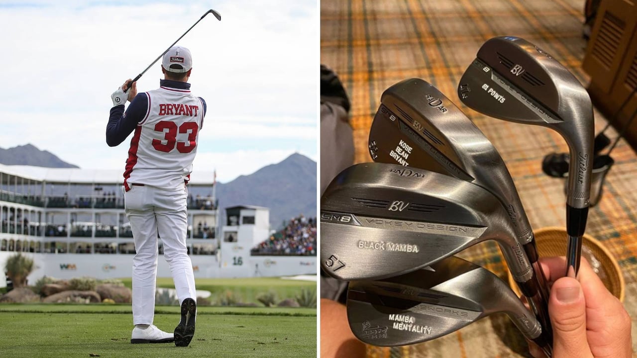 Justin Thomas ehrte Kobe Bryant auf der Houston Open. Nun versteigert er seine "Kobe Bryant"-Wedges. (Foto: Getty; Instagram / @justinthomas34) Justin Thomas ehrte Kobe Bryant auf der Houston Open. Nun versteigert er seine "Kobe Bryant"-Wedges. (Foto: Getty; Instagram / @justinthomas34)