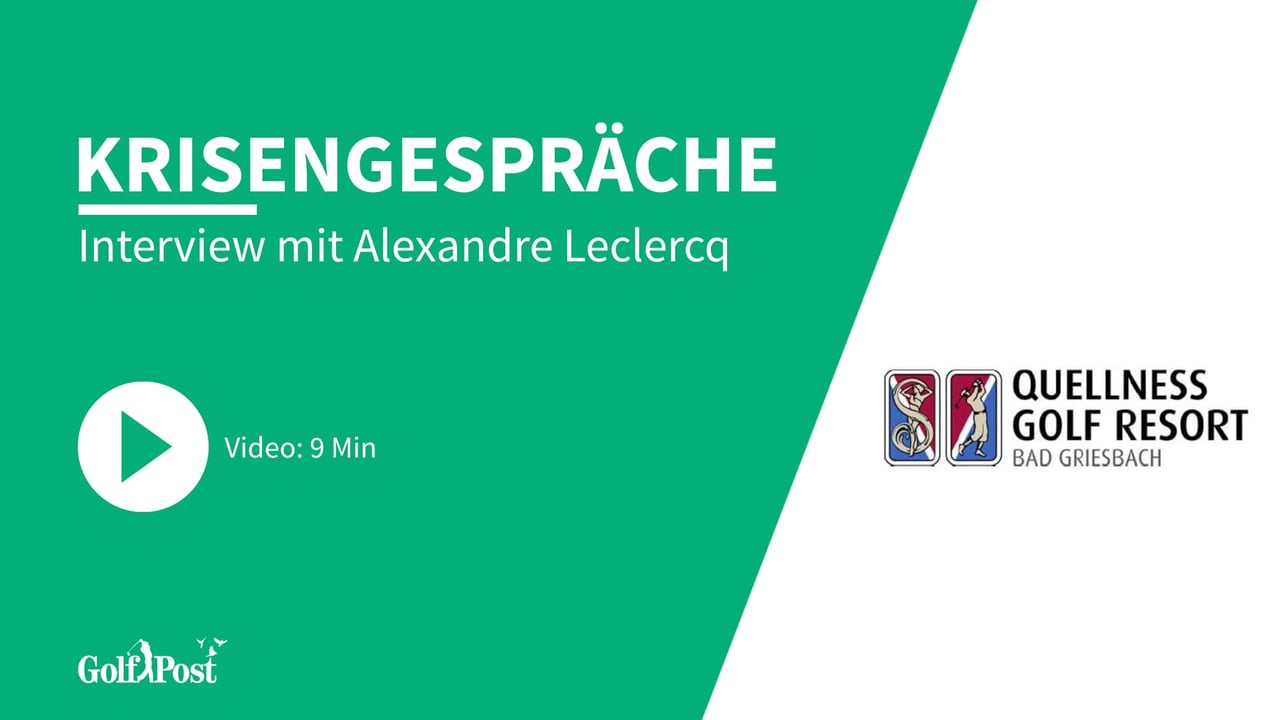 Alexandre Leclercq vom Golfresort Bad Griesbach im Interview mit Golf Post über die vom Coronavirus ausgelöste Krise. Alexandre Leclercq vom Golfresort Bad Griesbach im Interview mit Golf Post über die vom Coronavirus ausgelöste Krise.