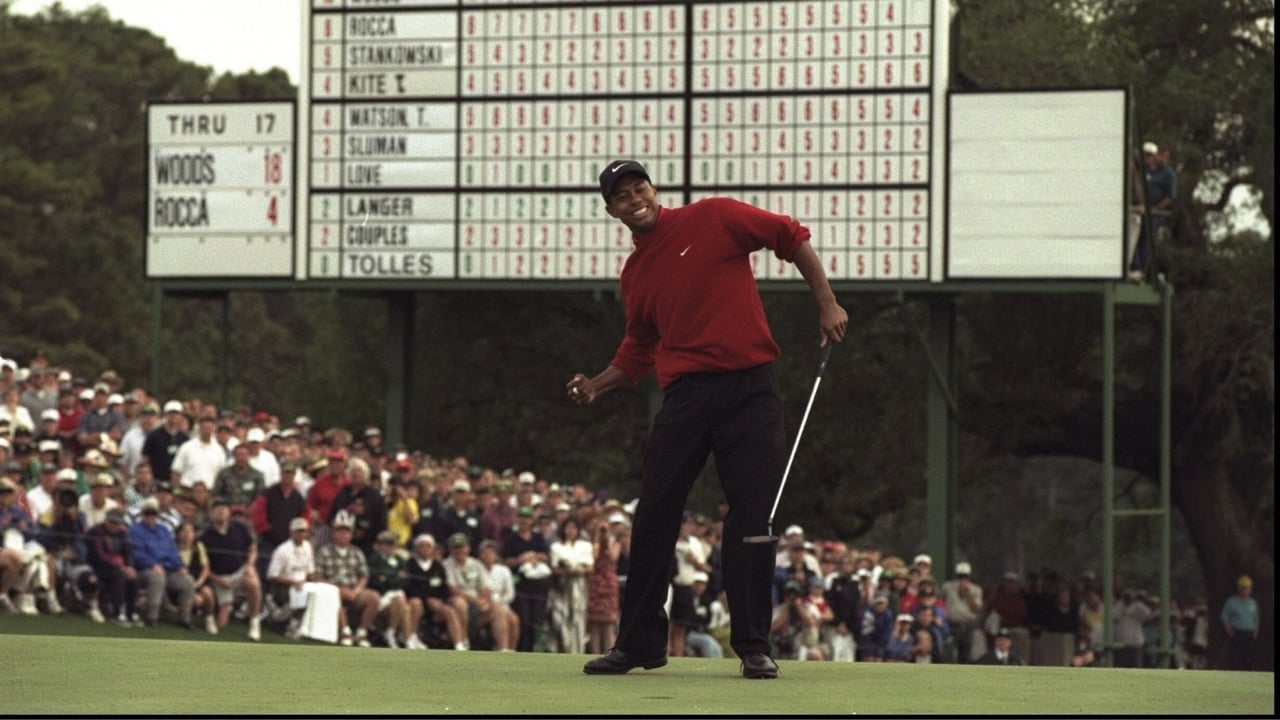Tiger Woods bejubelt einen seiner gelochten Putts. (Foto: Getty) Tiger Woods bejubelt einen seiner gelochten Putts. (Foto: Getty)