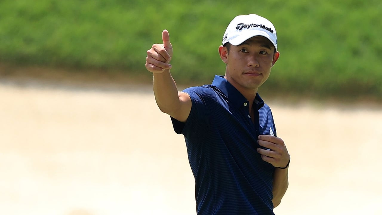Daumen hoch! Collin Morikawa führt auf der PGA Tour. (Foto: Getty) Daumen hoch! Collin Morikawa führt auf der PGA Tour. (Foto: Getty)
