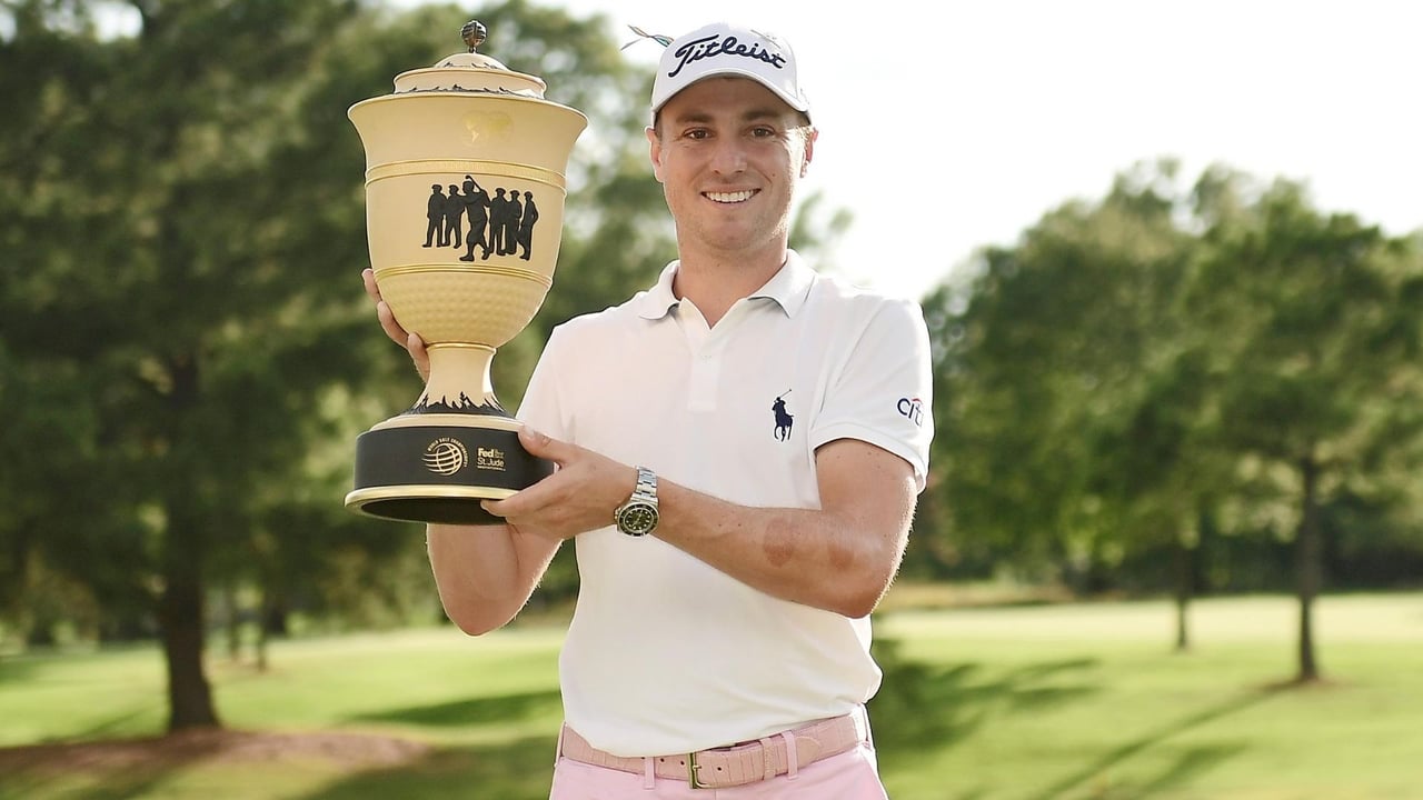 Glücklicher Sieger beim WGC in Memphis: Justin Thomas. (Foto: Getty) Glücklicher Sieger beim WGC in Memphis: Justin Thomas. (Foto: Getty)