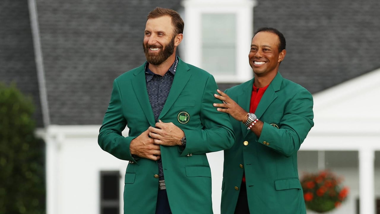 Dustin Johnson löste Tiger Woods am 15. November 2020 als amtierenden Masters-Champion ab. (Foto: Getty) Dustin Johnson löste Tiger Woods am 15. November 2020 als amtierenden Masters-Champion ab. (Foto: Getty)