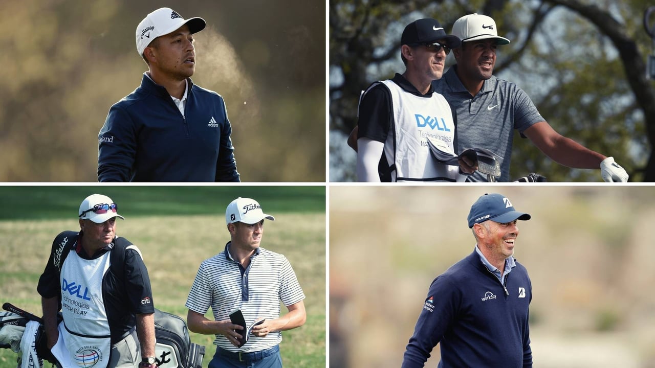 Einige fröhliche und einige fragende Gesichter beim Blick auf die Ausgangslage der WGC-Dell Match Play. (Foto: Getty) Einige fröhliche und einige fragende Gesichter beim Blick auf die Ausgangslage der WGC-Dell Match Play. (Foto: Getty)