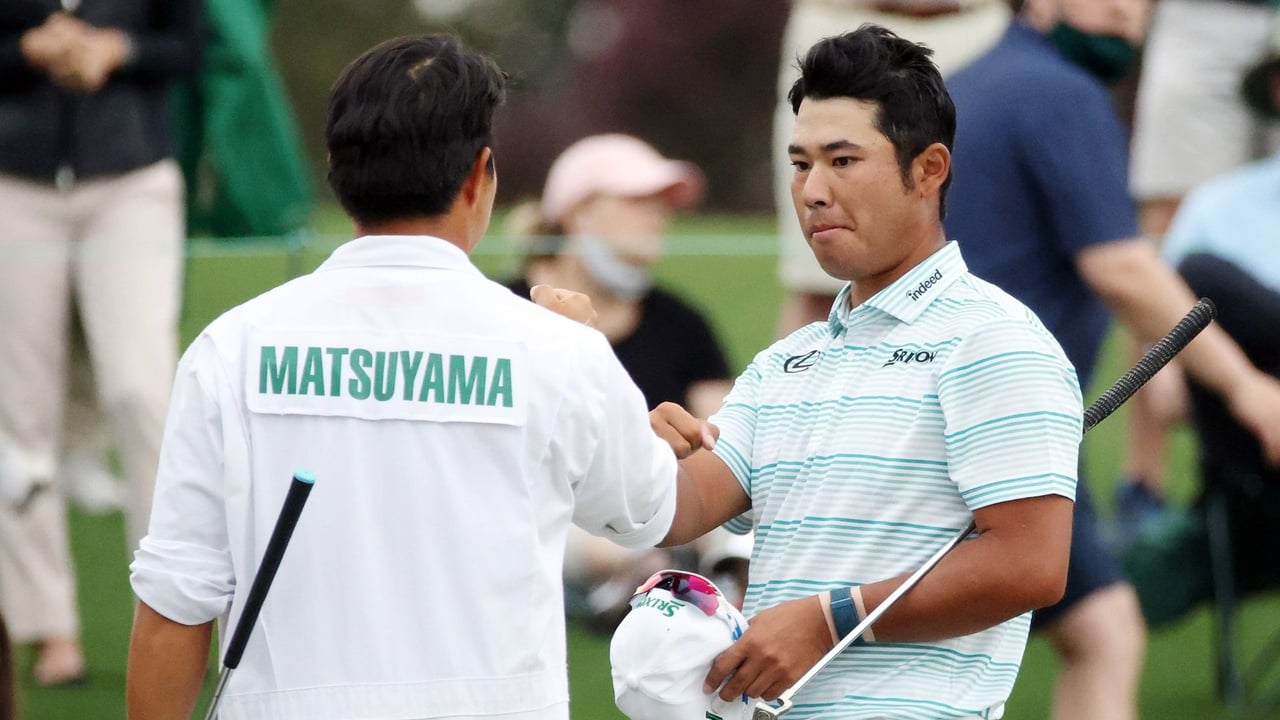 Hideki Matsuyama führt beim US Masters 2021. (Foto: Getty) Hideki Matsuyama führt beim US Masters 2021. (Foto: Getty)