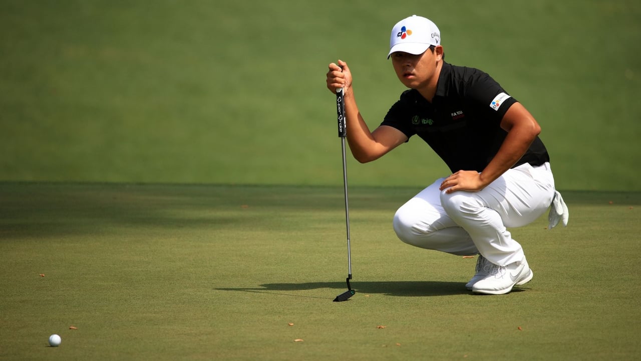 Si Woo Kim sorgte für eine der dümmsten Aktionen in der Masters-Geschichte. (Foto: getty) Si Woo Kim sorgte für eine der dümmsten Aktionen in der Masters-Geschichte. (Foto: getty)