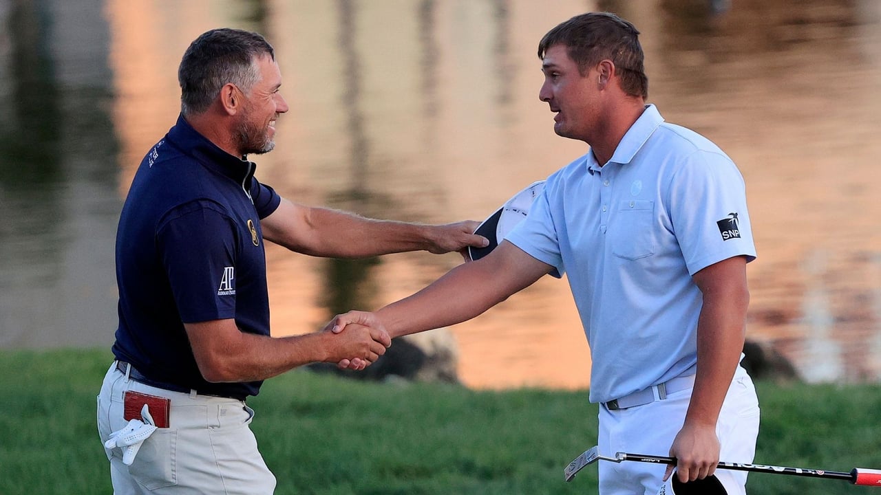 Wachablösung in Sachen Drivelänge? Bryson DeChambeau und Lee Westwood duellieren sich. (Foto: Getty) Wachablösung in Sachen Drivelänge? Bryson DeChambeau und Lee Westwood duellieren sich. (Foto: Getty)