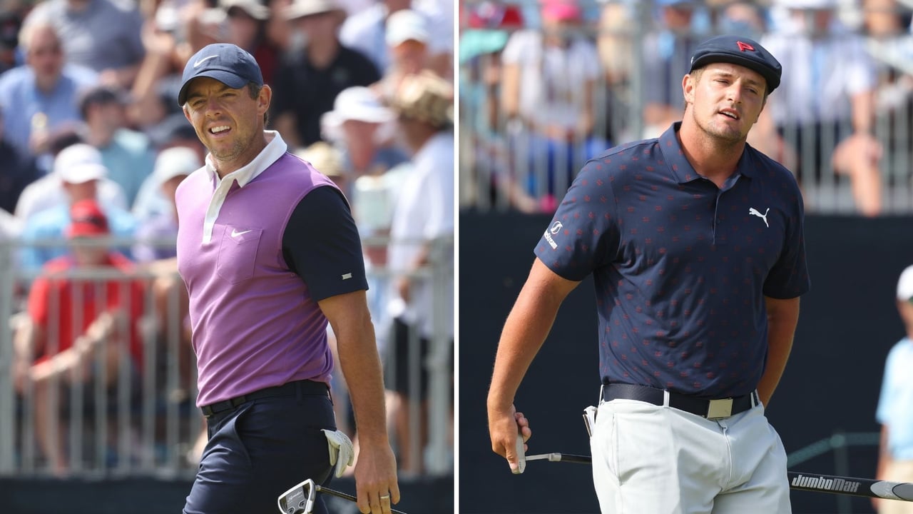 Rory McIlroy und Bryson DeChambeau am Moving Day der US Open 2021. (Foto: Getty)
