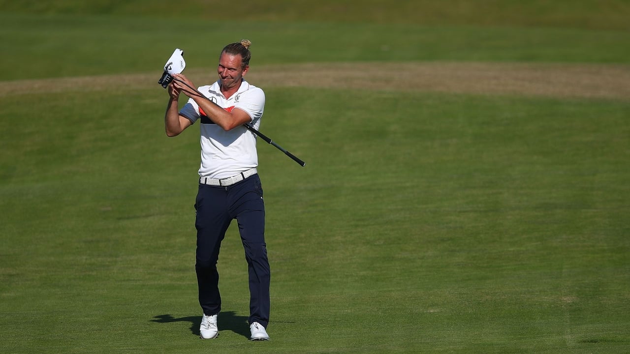 Marcel Siem jubelt sich bei der British Open 2021 zum Publikumsliebling. (Foto: Getty) Marcel Siem jubelt sich bei der British Open 2021 zum Publikumsliebling. (Foto: Getty)