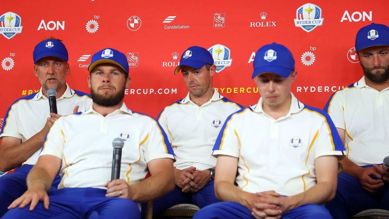Geknickt: Team Europa nach der Klatsche beim Ryder Cup 2021. (Foto: Getty) Geknickt: Team Europa nach der Klatsche beim Ryder Cup 2021. (Foto: Getty)
