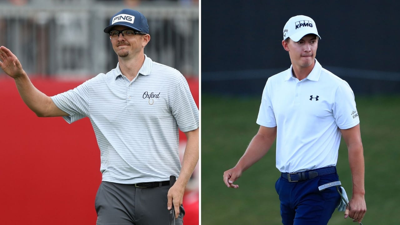 Der letzte Flight am Sonntag: Jim Knous und Maverick McNealy wollen ihre Führung am Sonntag auf der PGA Tour verteidigen. (Fotos: Getty) Der letzte Flight am Sonntag: Jim Knous und Maverick McNealy wollen ihre Führung am Sonntag auf der PGA Tour verteidigen. (Fotos: Getty)