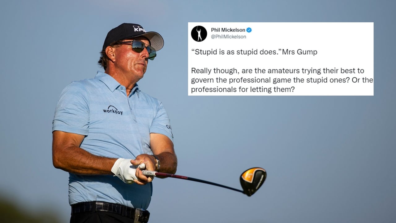 Phil Mickelson macht seinem Ärger auf Twitter Luft. (Foto: Getty/ Twitter @philmickelson) Phil Mickelson macht seinem Ärger auf Twitter Luft. (Foto: Getty/ Twitter @philmickelson)