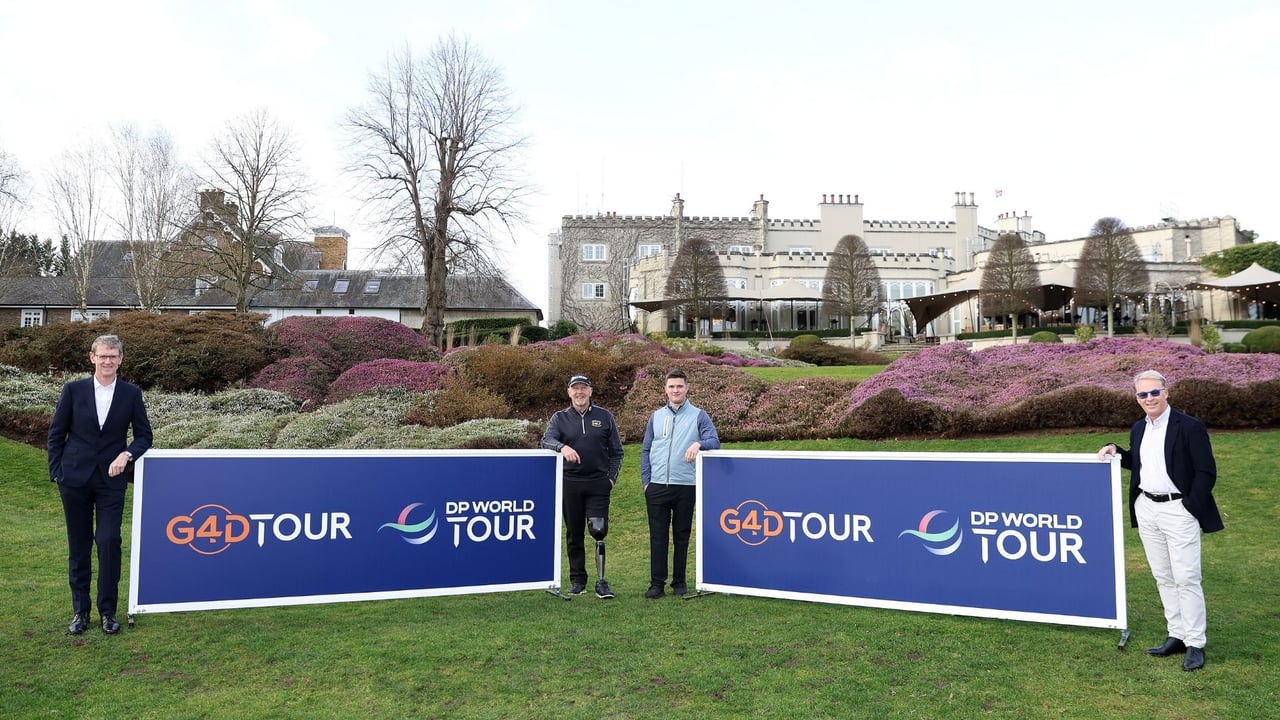 Freuen sich auf die neue G4D Tour: Tony Bennett, Mike Jones, Kipp Popert und Keith Pelley, Chef der DP World Tour. (Foto: Getty Images) Freuen sich auf die neue G4D Tour: Tony Bennett, Mike Jones, Kipp Popert und Keith Pelley, Chef der DP World Tour. (Foto: Getty Images)