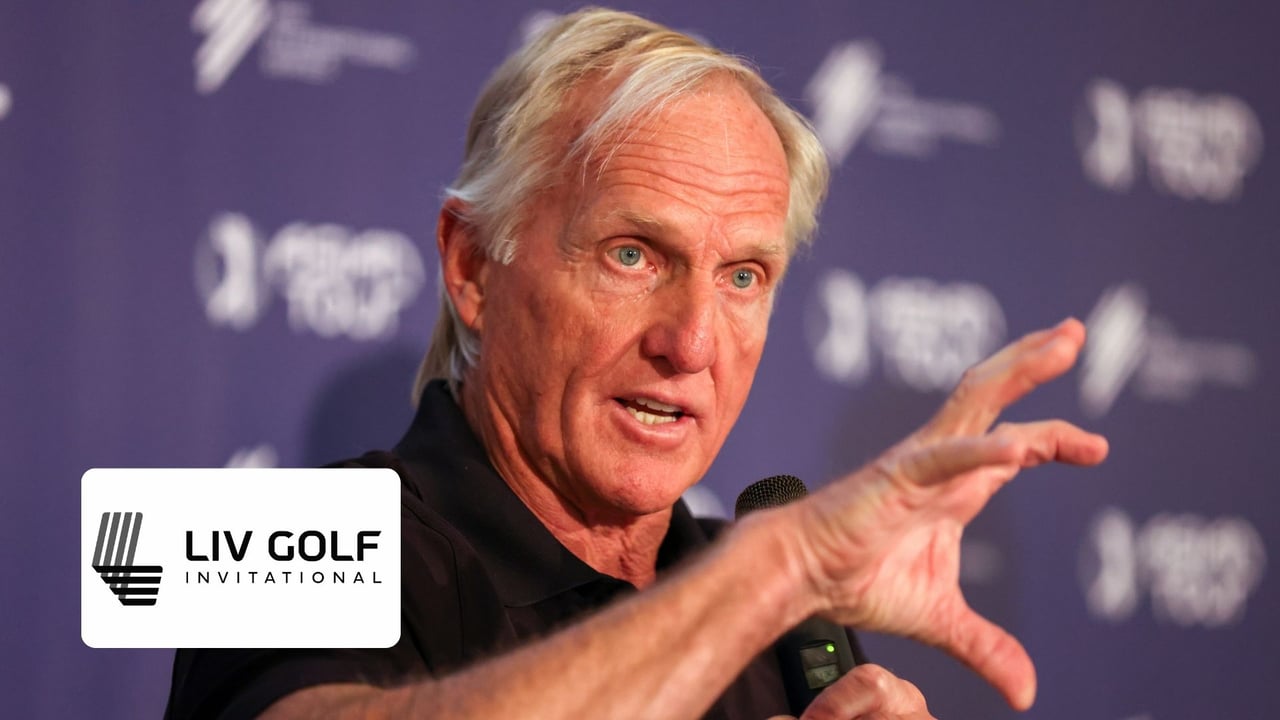 CEO Greg Norman hat konkrete Pläne zur neuen Saudi Golf League veröffentlicht, unter anderem auch einen neuen Namen und ein neues Logo. (Fotos: Getty/LIV) CEO Greg Norman hat konkrete Pläne zur neuen Saudi Golf League veröffentlicht, unter anderem auch einen neuen Namen und ein neues Logo. (Fotos: Getty/LIV)