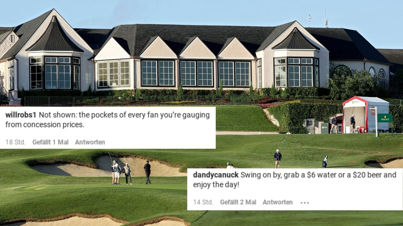 Die Fans machen Ihrem Unmut über die Preise bei der PGA Championship 2022 Luft. (Fotos: Getty) Die Fans machen Ihrem Unmut über die Preise bei der PGA Championship 2022 Luft. (Fotos: Getty)