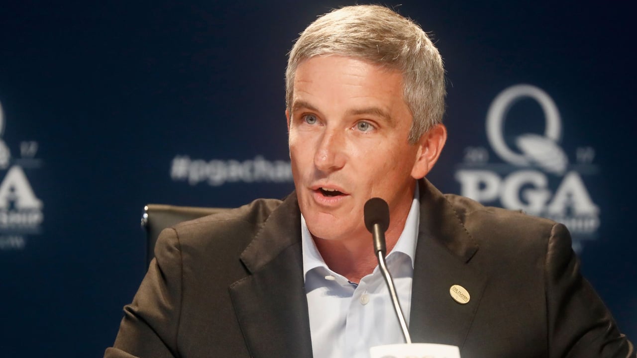 Jay Monahan, Commissioner der PGA Tour, geht keine Kompromisse ein. (Foto: Getty) Jay Monahan, Commissioner der PGA Tour, geht keine Kompromisse ein. (Foto: Getty)