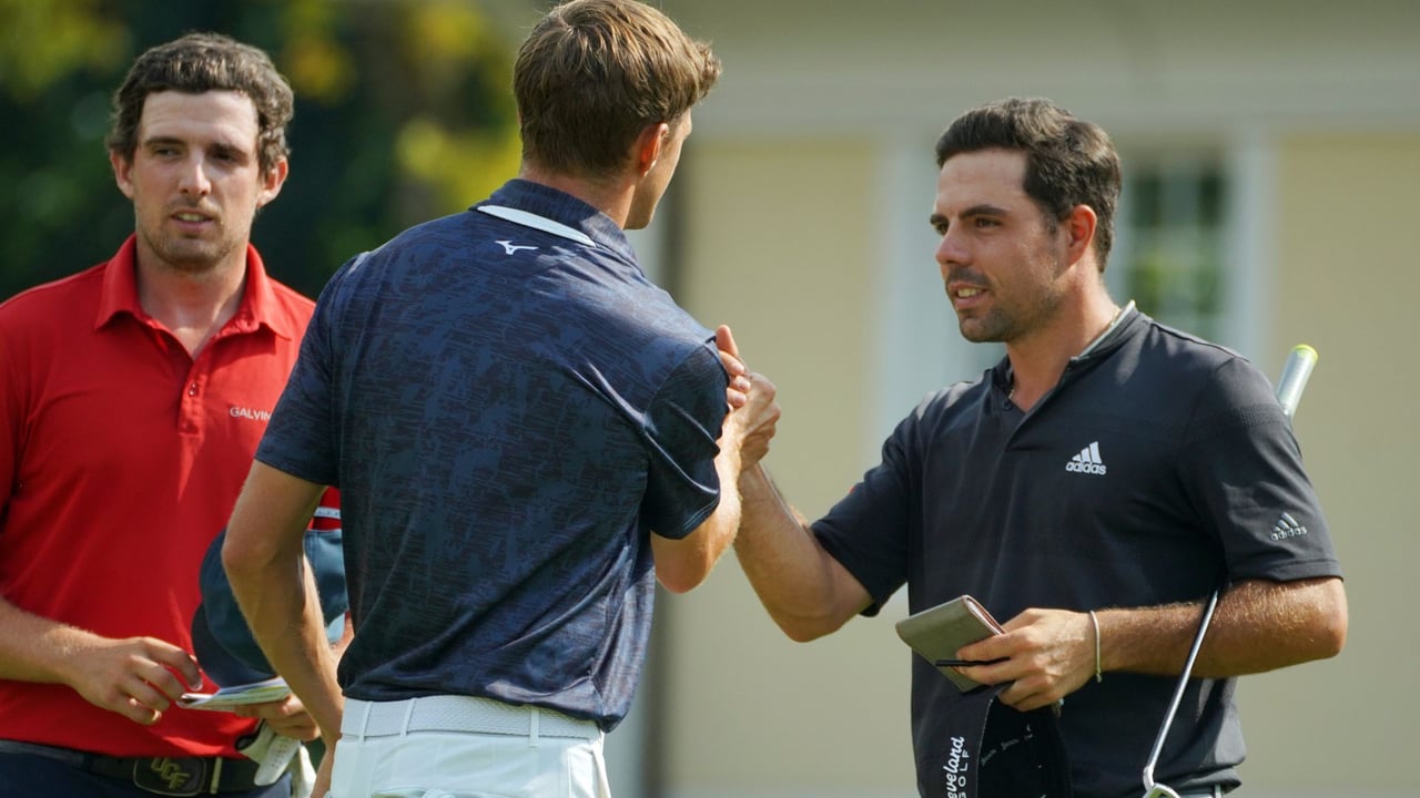 Alejandro Del Rey (r) bei der Big Green Egg German Challenge der Challenge Tour. (Foto: Getty) Alejandro Del Rey (r) bei der Big Green Egg German Challenge der Challenge Tour. (Foto: Getty)