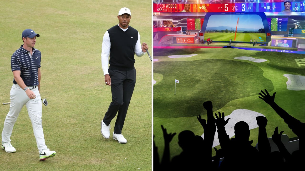 Tiger Woods und Rory McIlroy wollen gemeinsam mit der PGA Tour den Golfsport weiterentwickeln. (Foto: Getty & Twitter/@TGL)) Tiger Woods und Rory McIlroy wollen gemeinsam mit der PGA Tour den Golfsport weiterentwickeln. (Foto: Getty & Twitter/@TGL))