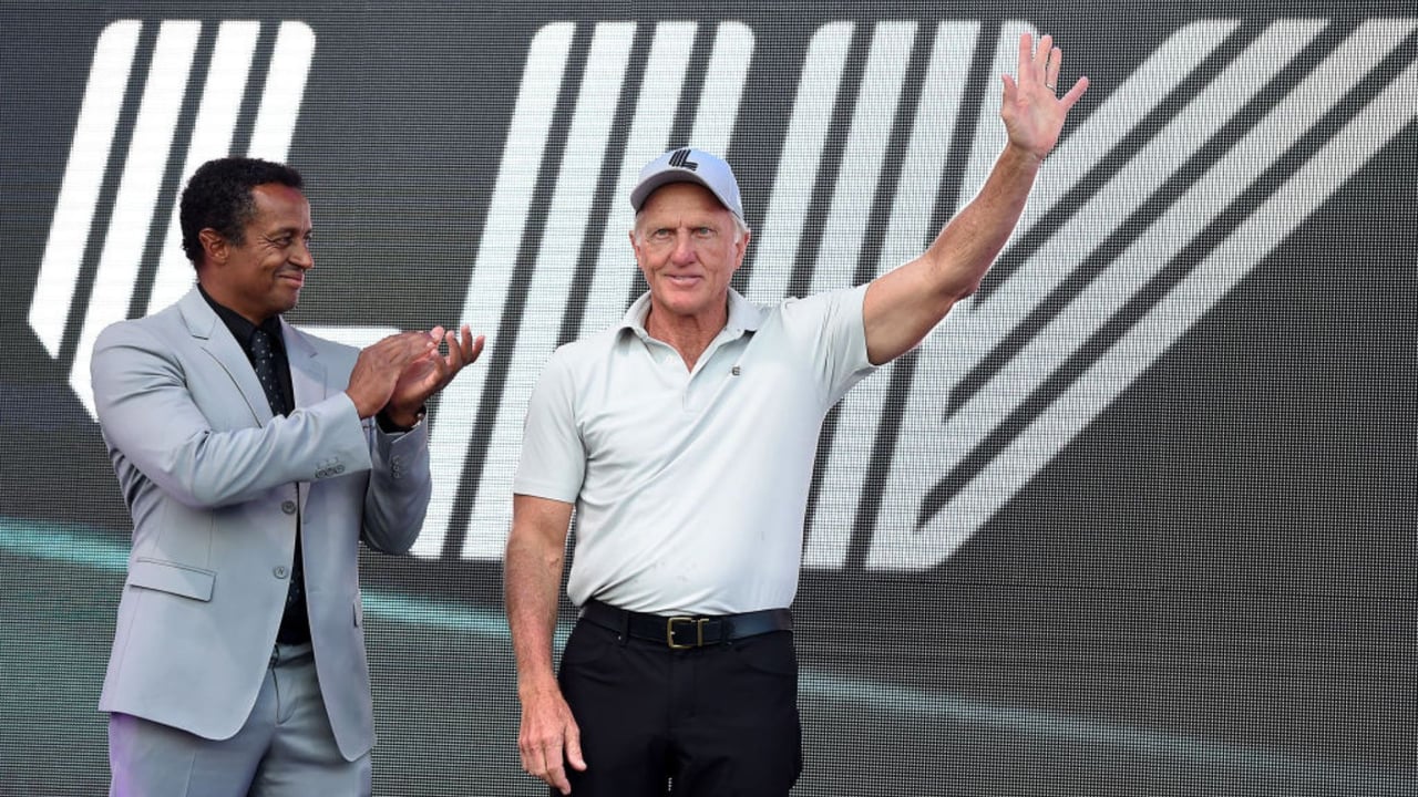 Greg Norman und LIV_Manager Majed Al Sorour beim LIV Golf Turnier in Portland. (Foto: Getty) Greg Norman und LIV_Manager Majed Al Sorour beim LIV Golf Turnier in Portland. (Foto: Getty)