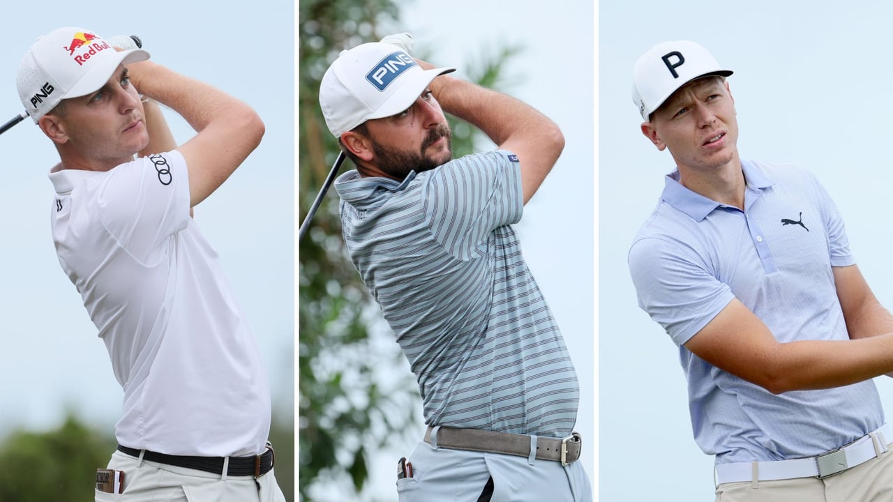 Deutschsprachiges Trio auf der PGA Tour: Matthias Schwab, Stephan Jäger und Matti Schmid (v.l.). (Foto: Getty) Deutschsprachiges Trio auf der PGA Tour: Matthias Schwab, Stephan Jäger und Matti Schmid (v.l.). (Foto: Getty)