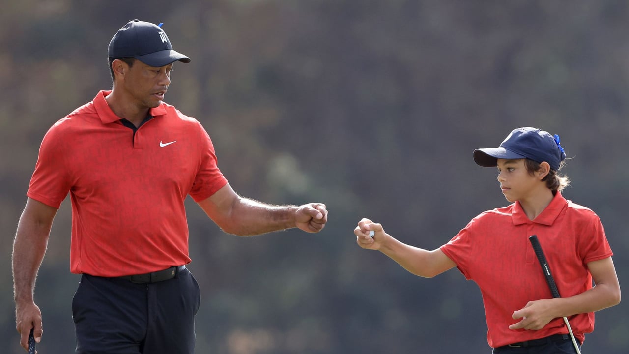 Tiger Woods und Sohn Charlie sind offiziell für die PNC Championship gemeldet. (Foto: Getty) Tiger Woods und Sohn Charlie sind offiziell für die PNC Championship gemeldet. (Foto: Getty)