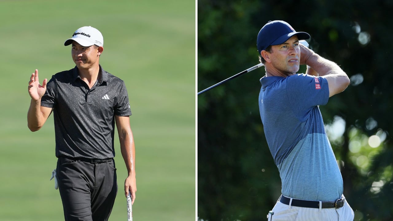 Ab 2024 auch montagabends zu bewundern: Collin Morikawa und Adam Scott. (Foto: Getty) Ab 2024 auch montagabends zu bewundern: Collin Morikawa und Adam Scott. (Foto: Getty)