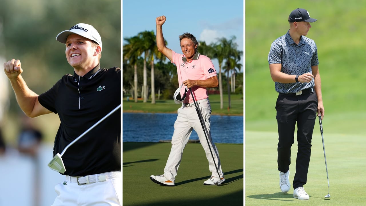 Führen das Ranking an: Yannik Paul, Bernhard Langer und Matti Schmid (v.l.n.r.). (Foto: Getty)
