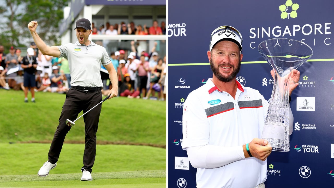 Jubelnder Dritter und strahlender Sieger. (Foto: Getty) Jubelnder Dritter und strahlender Sieger. (Foto: Getty)