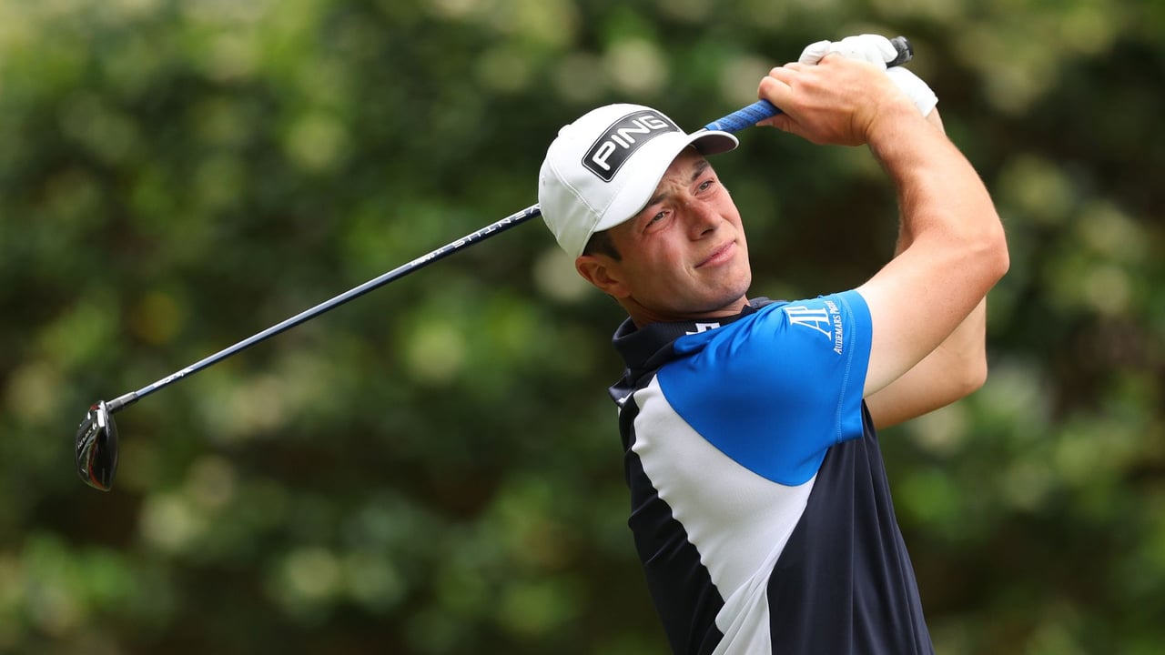 Viktor Hovland liegt bei der RBC Heritage der PGA Tour mit sieben unter Par am Donnerstag zwischenzeitlich in Führung. (Quelle: Getty) Viktor Hovland liegt bei der RBC Heritage der PGA Tour mit sieben unter Par am Donnerstag zwischenzeitlich in Führung. (Quelle: Getty)