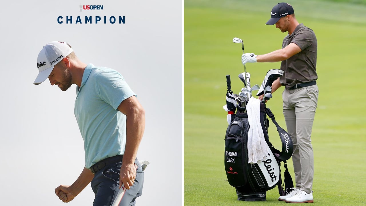 WITB: Das Sieger-Bag von Wyndham Clark bei der US Open 2023. (Foto: Twitter @usopengolf/ Getty) WITB: Das Sieger-Bag von Wyndham Clark bei der US Open 2023. (Foto: Twitter @usopengolf/ Getty)