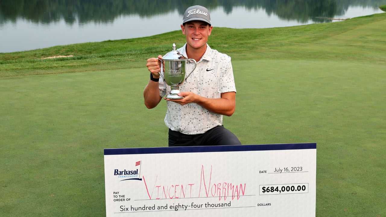 Vincent Norrman gewinnt die Barbasol Championship der PGA Tour. (Foto: Getty) Vincent Norrman gewinnt die Barbasol Championship der PGA Tour. (Foto: Getty)