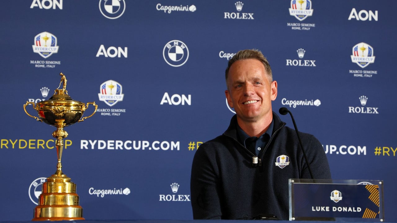 Nach Team USA ist auch Team Europa im Vorfeld des Ryder Cups in Rom. (Foto: Getty) Nach Team USA ist auch Team Europa im Vorfeld des Ryder Cups in Rom. (Foto: Getty)