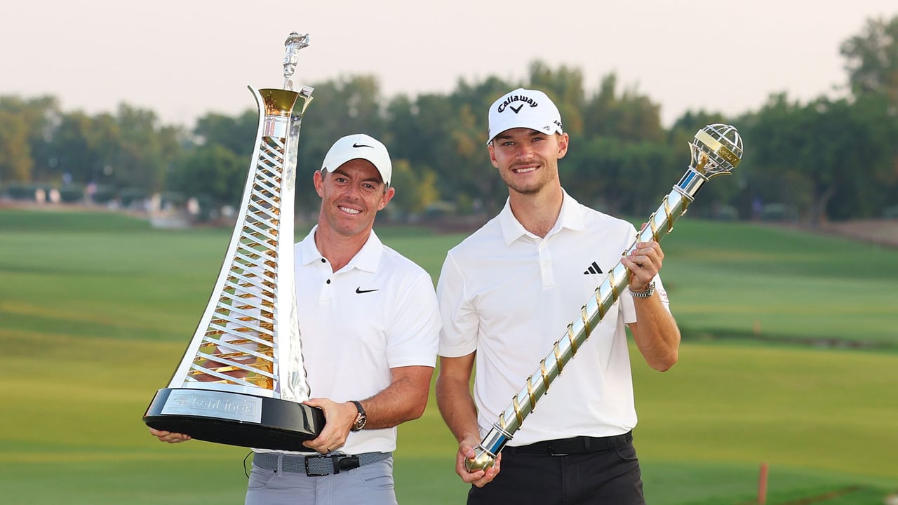 Nicolai Hojgaard und Rory McIlroy sind die Spielers des Wochenendes auf der DP World Tour in Dubai. (Foto: Getty) Nicolai Hojgaard und Rory McIlroy sind die Spielers des Wochenendes auf der DP World Tour in Dubai. (Foto: Getty)