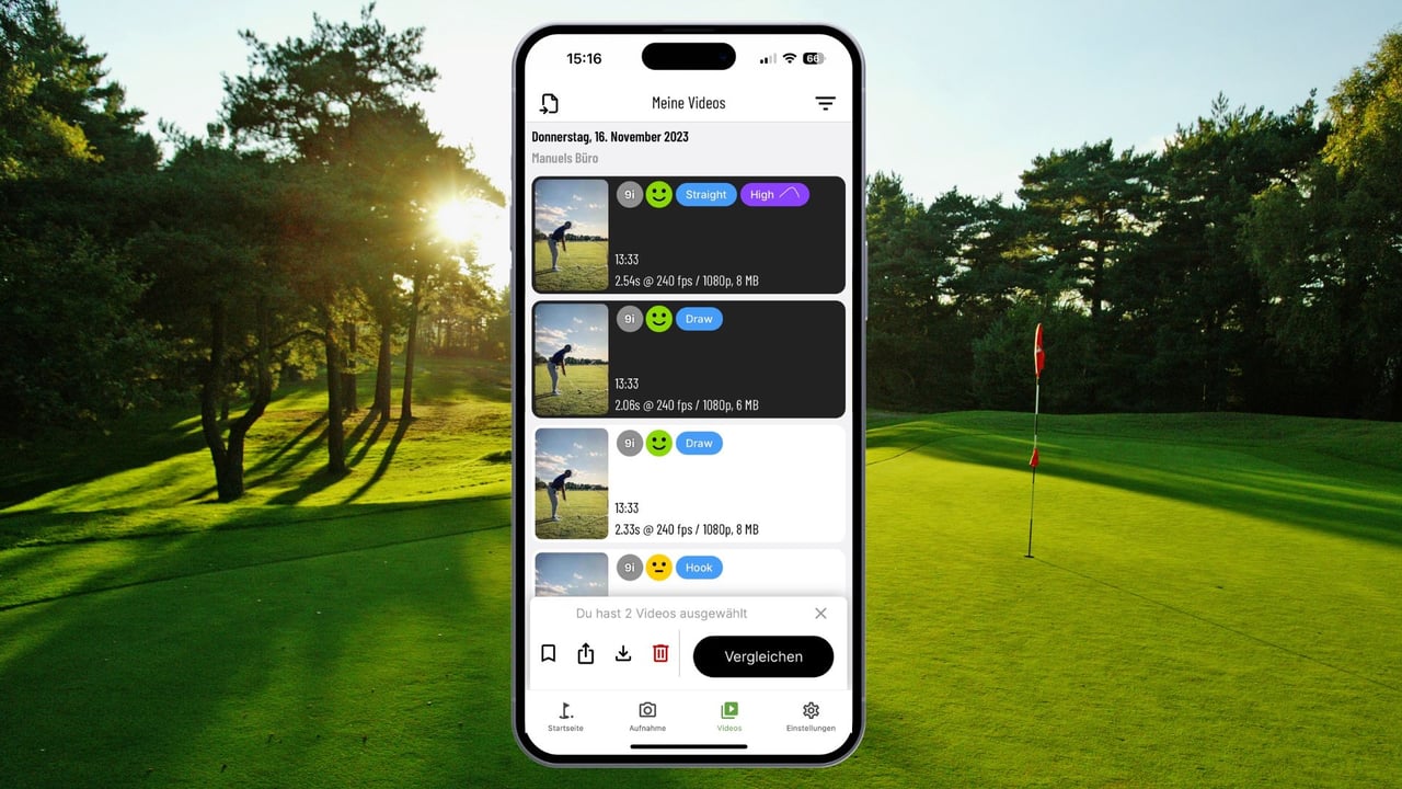 Unbogify hilft dabei, den eigenen Golfschwung zu analysieren. (Foto: Getty / Screenshot: Unbogify) Unbogify hilft dabei, den eigenen Golfschwung zu analysieren. (Foto: Getty / Screenshot: Unbogify)