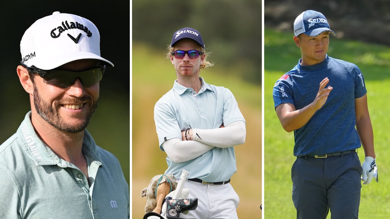 Kalle Samooja, Kieran Vincent und Jinichiro Kozuma haben sich bei den LIV Golf Promotions durchgesetzt. (Quelle: Getty) Kalle Samooja, Kieran Vincent und Jinichiro Kozuma haben sich bei den LIV Golf Promotions durchgesetzt. (Quelle: Getty)