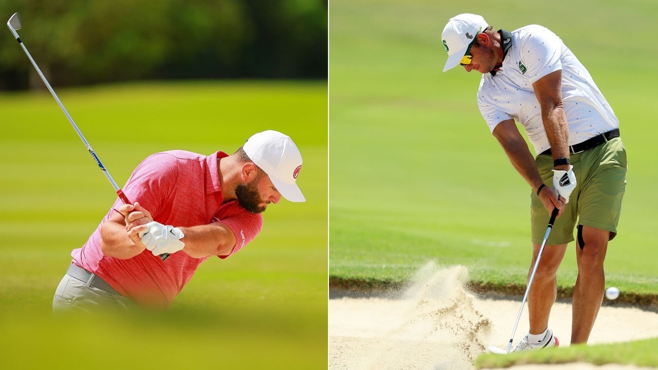 Jon Rahm und Dean Burmester nehmen beim LIV Golf Event in Mayakoba die Verfolgerpositionen ein. (Foto: Getty)