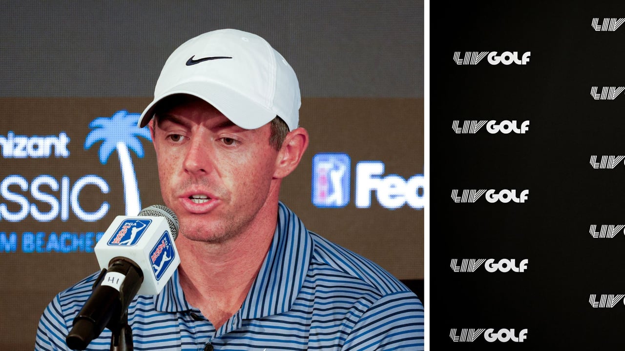 Im Rahmen des Cognizant Classic auf der PGA Tour äußerte sich Rory McIlroy bezüglich der LIV-Gerüchte. (Fotos: Getty) Im Rahmen des Cognizant Classic auf der PGA Tour äußerte sich Rory McIlroy bezüglich der LIV-Gerüchte. (Fotos: Getty)