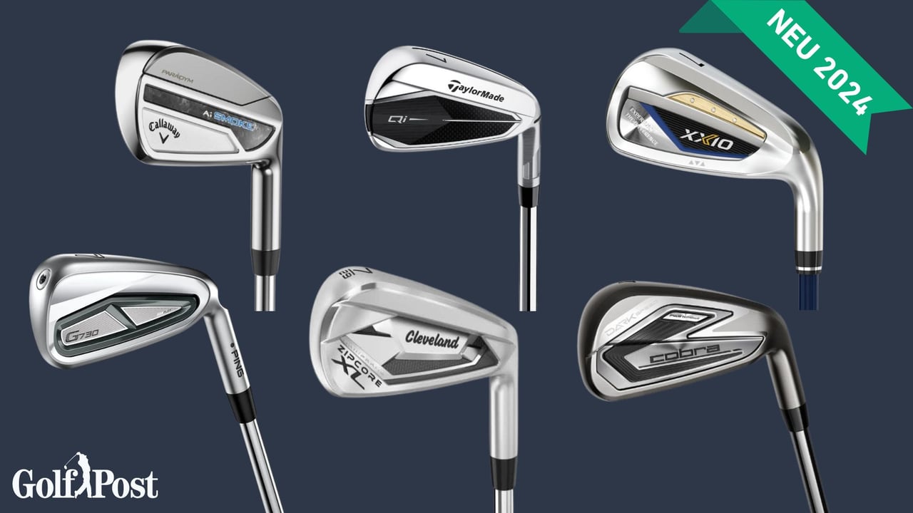 Die neuen Game Improvement Eisen der Saison 2024. (Foto: Callaway/TaylorMade/XXIO/Ping/Cleveland/Cobra) Die neuen Game Improvement Eisen der Saison 2024. (Foto: Callaway/TaylorMade/XXIO/Ping/Cleveland/Cobra)