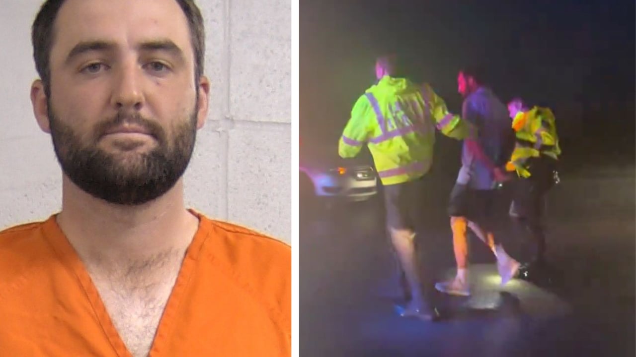 Scottie Scheffler vor Runde 2 der PGA Championship verhaftet. (Foto: Twitter.com/@GolfDigest und Twitter.com/@JeffDarlington) Scottie Scheffler vor Runde 2 der PGA Championship verhaftet. (Foto: Twitter.com/@GolfDigest und Twitter.com/@JeffDarlington)