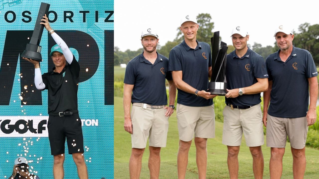 Die Sieger bei LIV Golf Houston: Carlos Ortiz in der Einzel- und Kaymers Cleeks GC in der Teamwertung. (Fotos: Getty) Die Sieger bei LIV Golf Houston: Carlos Ortiz in der Einzel- und Kaymers Cleeks GC in der Teamwertung. (Fotos: Getty)