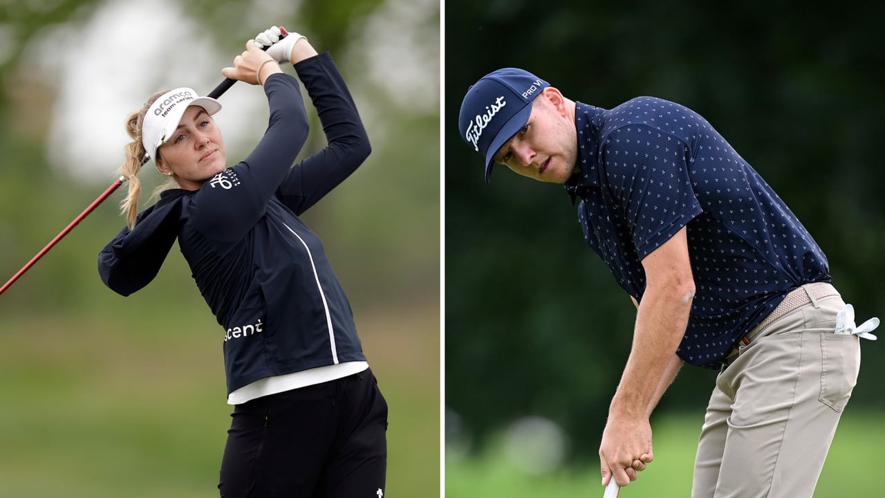 Teil des deutschen Aufgebots beim dieswöchigen DP World Tour Mixed Event: Olivia Cowan und Yannik Paul. (Fotos: Getty)