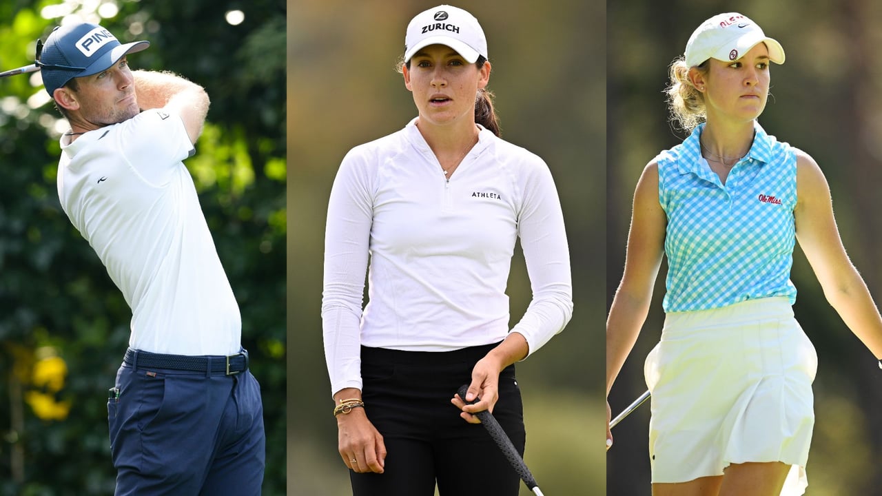 Girrbach spielt auf der DP World Tour, Valenzuela auf der LPGA Tour und Tamburlini auf der LET. (Fotos: Getty) Girrbach spielt auf der DP World Tour, Valenzuela auf der LPGA Tour und Tamburlini auf der LET. (Fotos: Getty)