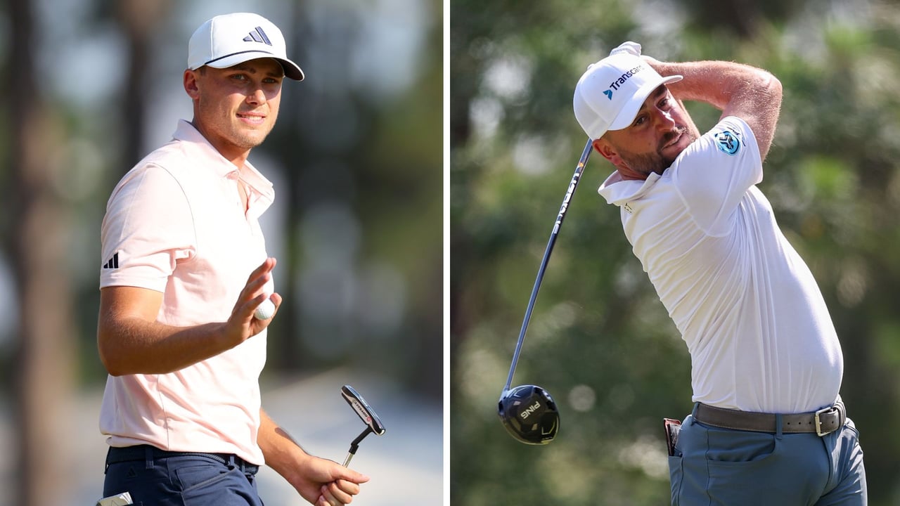 Ludvig Aberg und Stephan Jäger bei der US Open 2024. (Foto: Getty) Ludvig Aberg und Stephan Jäger bei der US Open 2024. (Foto: Getty)