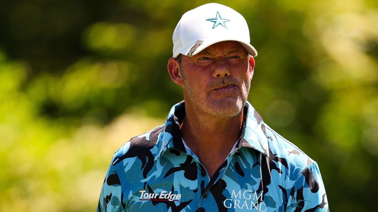 Alex Cejka im Interview nach der ersten Runde der US Senior Open Championship. (Quelle: Getty)