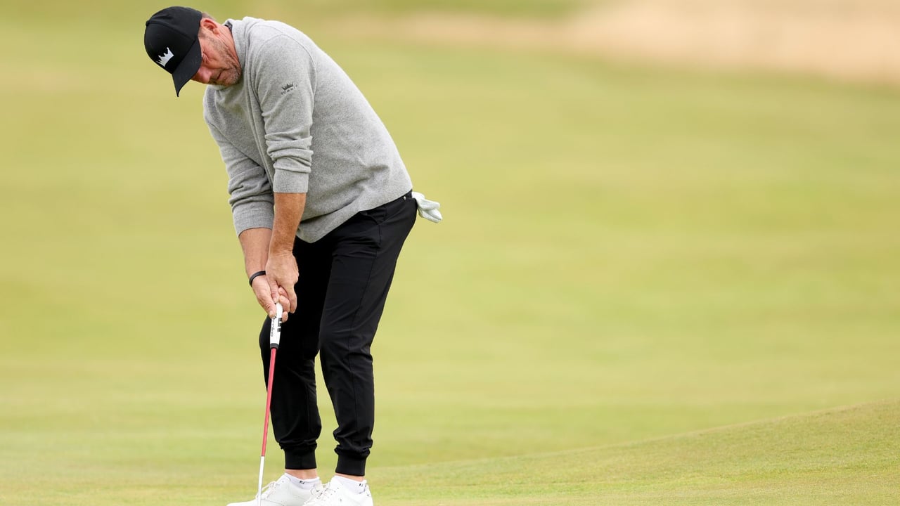 Alex Cejka im Interview nach der dritten Runde der British Open 2024. (Quelle: Getty) Alex Cejka im Interview nach der dritten Runde der British Open 2024. (Quelle: Getty)