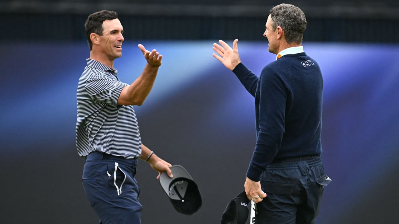 Billy Horschel führt nach dem Moving Day der British Open 2024. Justin Rose gehört zur Verfolgergruppe bei -3. (Quelle: Getty) Billy Horschel führt nach dem Moving Day der British Open 2024. Justin Rose gehört zur Verfolgergruppe bei -3. (Quelle: Getty)