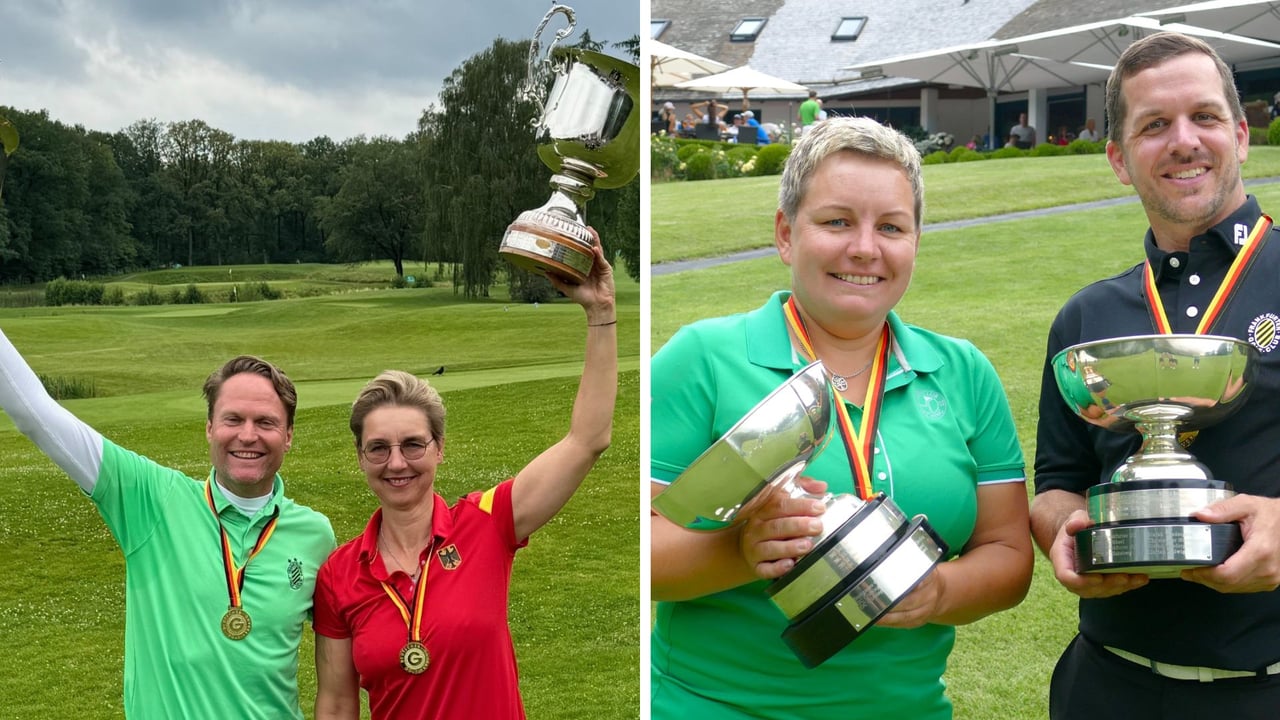 Die Deutschen Meister der AK 30 heißen Rachel de Heuvel und Stefan Wiedergrün. Sibylle Gabler und Felix Banzhaf sind die neuen Deutschen Meister der AK 50. (Fotos: Thomas Kirmaier & C&V Sport Promotion) Die Deutschen Meister der AK 30 heißen Rachel de Heuvel und Stefan Wiedergrün. Sibylle Gabler und Felix Banzhaf sind die neuen Deutschen Meister der AK 50. (Fotos: Thomas Kirmaier & C&V Sport Promotion)