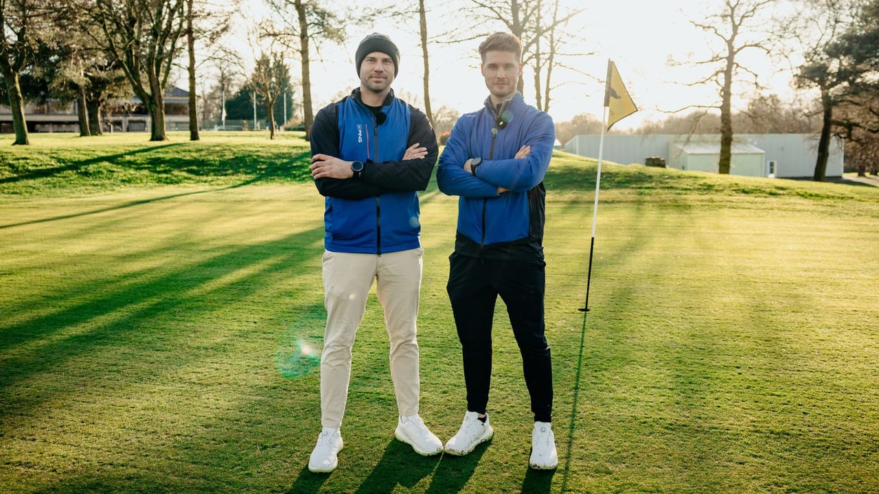 Ex-Profi Bernd Ritthammer (links) und Amateurgolfer Marc Zimmermann, die das ambitionierte "PROject" von Ecco Golf gemeinsam bestreiten. (Foto: Ecco Golf)
