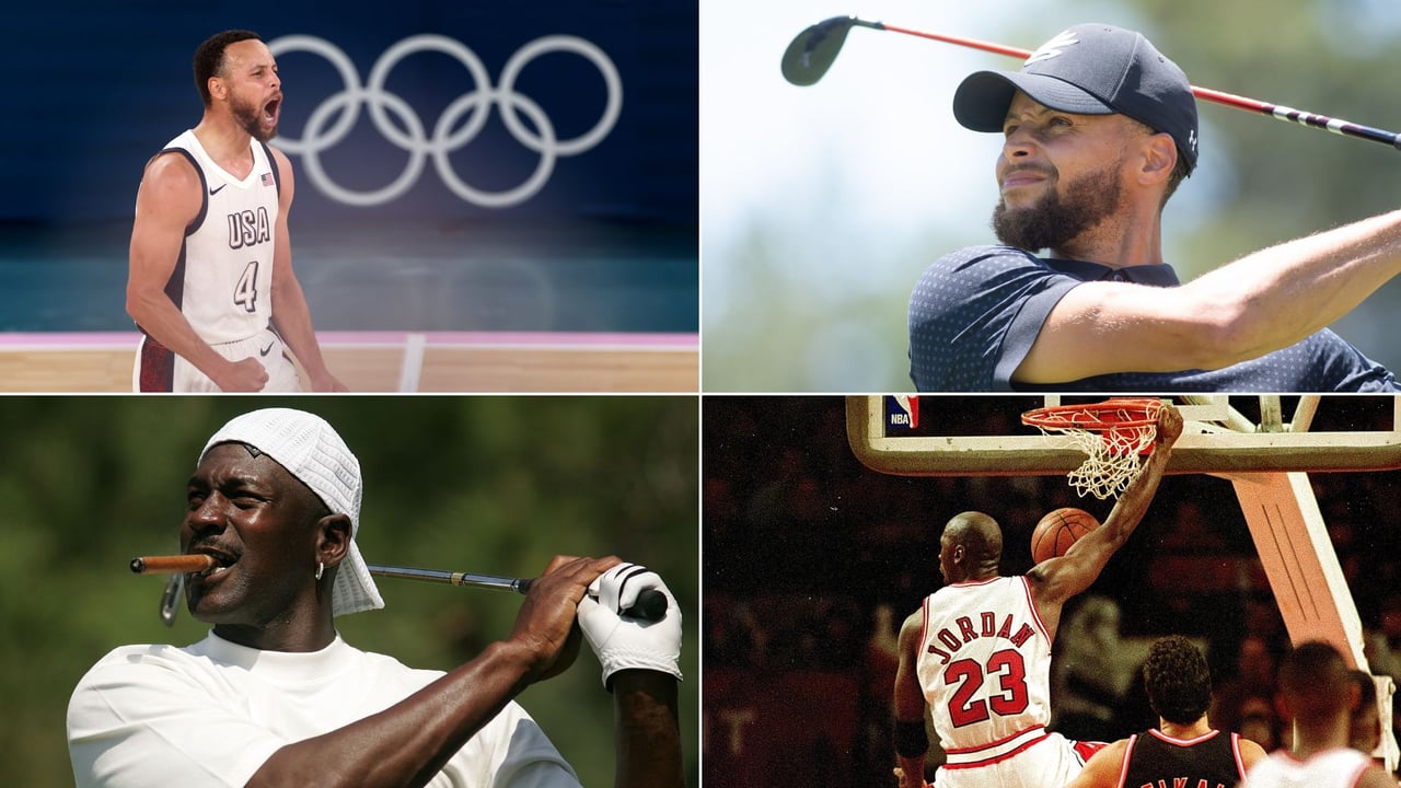 Steph Curry (oben) und Michael Jordan eint nicht nur der Erfolg im Basketball, sondern auch die Leidenschaft für Golf. (Alle Bilder: Getty) Steph Curry (oben) und Michael Jordan eint nicht nur der Erfolg im Basketball, sondern auch die Leidenschaft für Golf. (Alle Bilder: Getty)